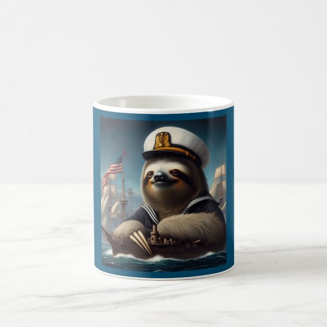 Sloth Sailor Coffee Mug (Center)