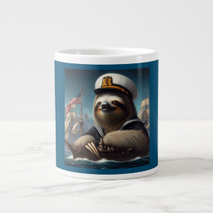 Sloth Sailor Large Coffee Mug