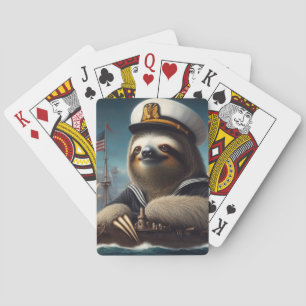 Sloth Sailor Playing Cards