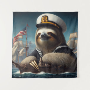 Sloth Sailor Tapestry