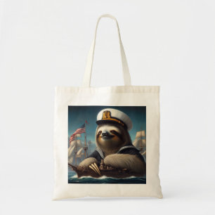 Sloth Sailor Tote Bag