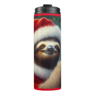 Sloth Santa Claus Thermal Tumbler