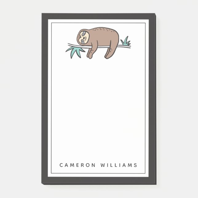 Sloth Says Relax Post-it Notes (Front)