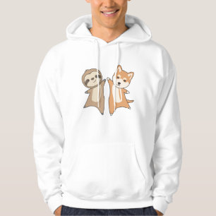 Sloth Shiba Dog Animal Lovers Sloth Dogs Hoodie