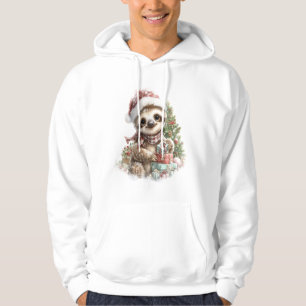 Sloth Shirt Christmas Santa Hat