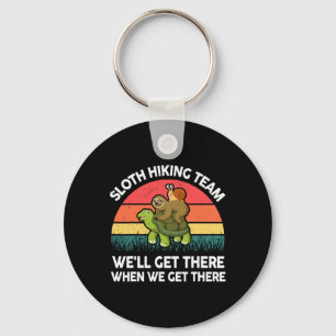 Sloth-shirt Funny Sloth Hiking Team Men Women Gift Keychain