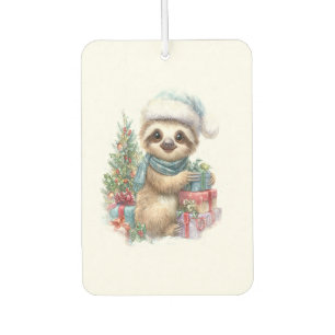 Sloth Shirt Safari Christmas Santa Air Freshener