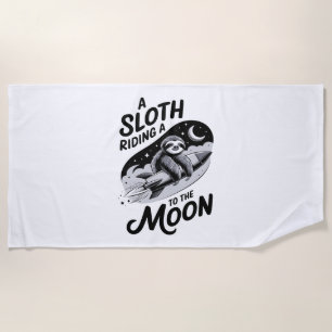 Sloth Shirt Safari Christmas Santa Beach Towel