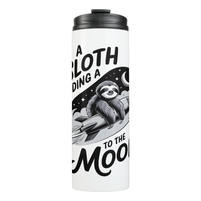 Sloth Shirt Safari Christmas Santa Thermal Tumbler (Front)