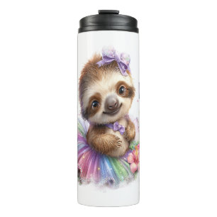 Sloth Shirt Safari Rainbow Summer Thermal Tumbler