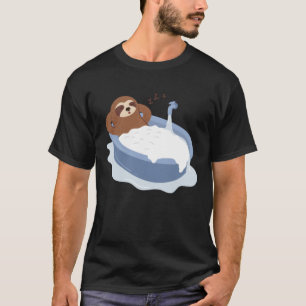 Sloth Shower Sleeping Cute Tired Lazy Sloth Pullov T-Shirt