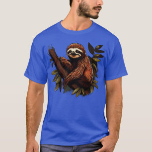 Sloth sitting in a tree illustration T-Shirt