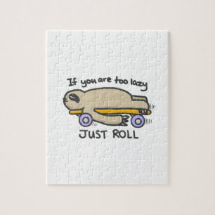 Sloth Skateboarding Jigsaw Puzzle