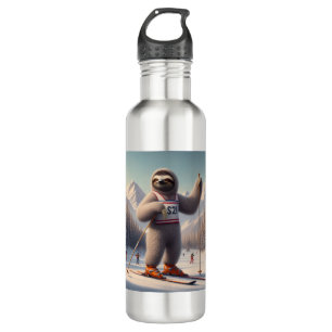 Sloth Skiing 710 Ml Water Bottle