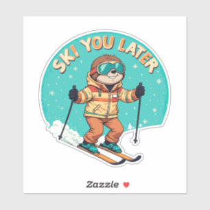 Sloth Skiing - Funny Winter Sloth Ski You Later