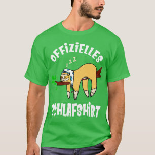 Sloth Sleep Shirt Pyjamas Funny Late Riser