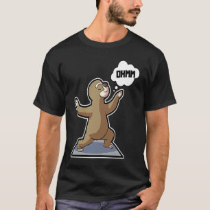 Sloth Sloth Yoga Poses Sports Gymnastics Ohm Heart T-Shirt