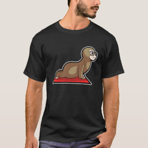 Sloth Sloth Yoga Poses Sports Gymnastics Ohm Heart T-Shirt