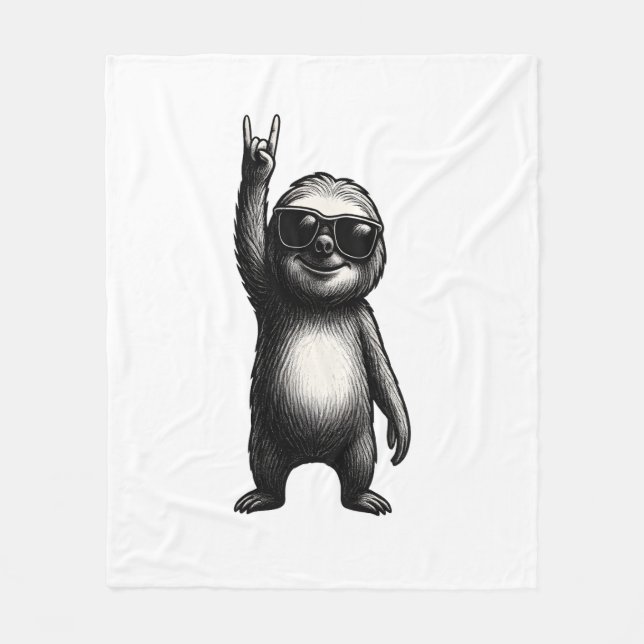 Sloth Slotherine Halloween Fleece Blanket (Front)