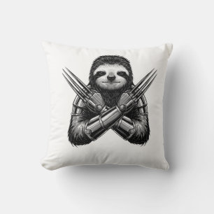 Sloth Slotherine Halloween Throw Pillow