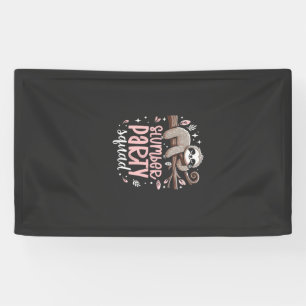Sloth Slumber Party Squad Kids Girls Sleepover T-S Banner