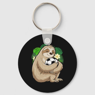 Sloth Soccer Cute Sloth Holding Soccer Ll Sport Keychain