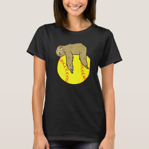 Sloth Softball Love Softball Sloths T-Shirt