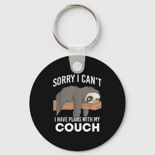 Sloth Sorry I Can’t I Have Plans With My Couch Keychain