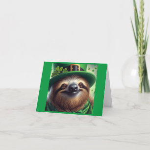 Sloth St Paddys Day Card