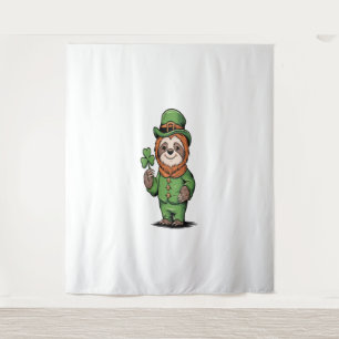 Sloth St Patrick's Day Irish Lucky Tapestry