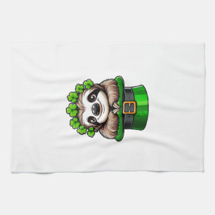 Sloth St Patricks Day Leprechaun Shamrock Irish Sl Kitchen Towel