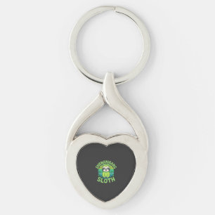 Sloth St Patricks Day Sloth Shenanigans Cute Anima Keychain
