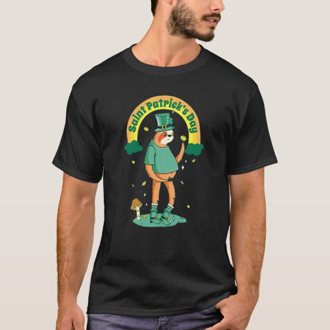 Sloth St Puffy's Day     Patrick Day Gnomes And Sh T-Shirt (Front)