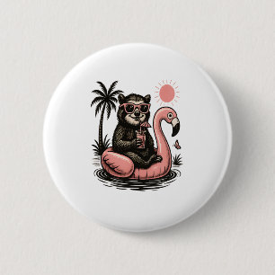 Sloth Summer Vibes 2 Inch Round Button