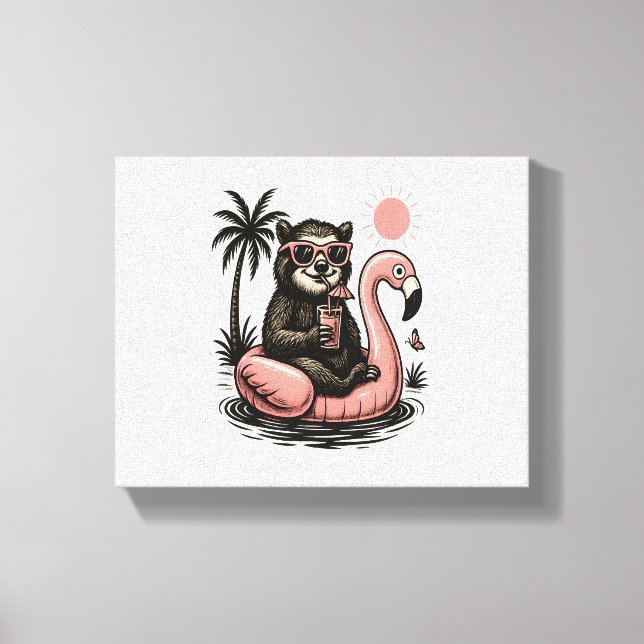 Sloth Summer Vibes Canvas Print (Front)