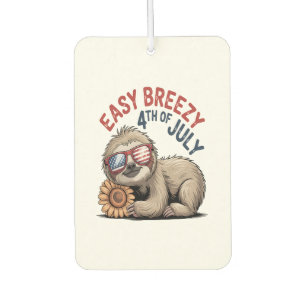 Sloth Sunflower 4th of July Air Freshener