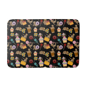 Sloth Sweet Treats Pattern Bath Mat