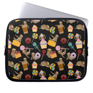 Sloth Sweet Treats Pattern Laptop Sleeve