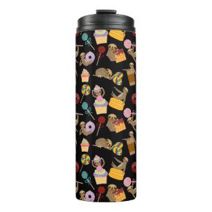 Sloth Sweet Treats Pattern Thermal Tumbler