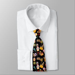 Sloth Sweet Treats Pattern Tie