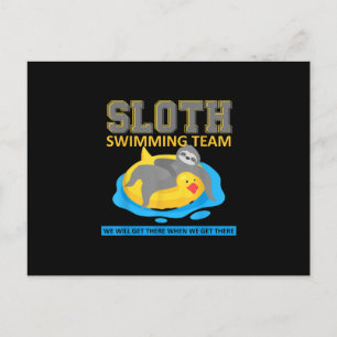 Sloth Swimming Team Swim Team Funny Gift Holiday Postcard
