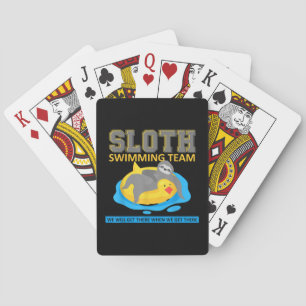 Sloth Swimming Team Swim Team Funny Gift Playing Cards
