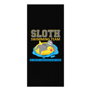 Sloth Swimming Team Swim Team Funny Gift Rack Card