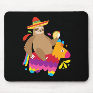 Sloth Taco Pinata Cute Mexican Fiesta Party Animal Mouse Pad