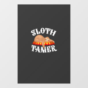 Sloth Tamer Circus Carnival Costume Lazy Sloths T- Window Cling