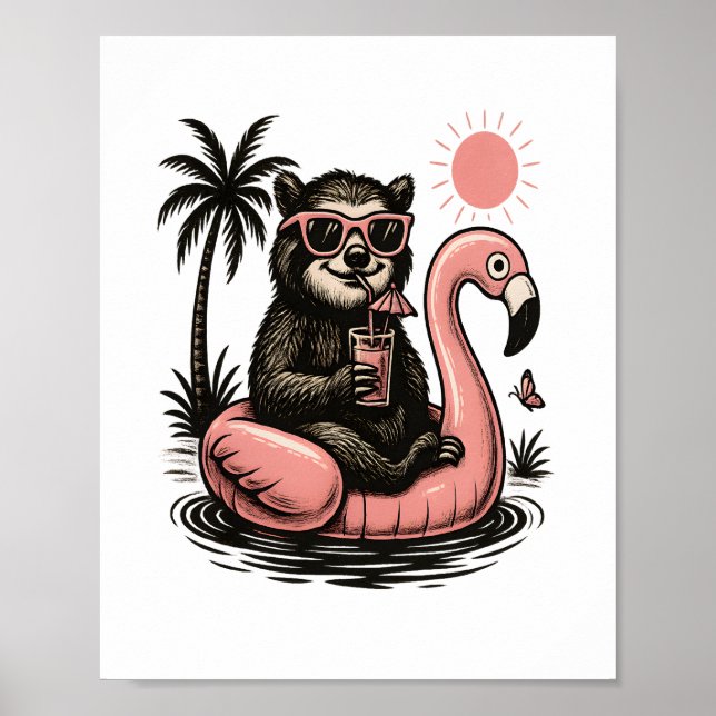 Sloth Team Sloth Hiking Camping Poster (Front)