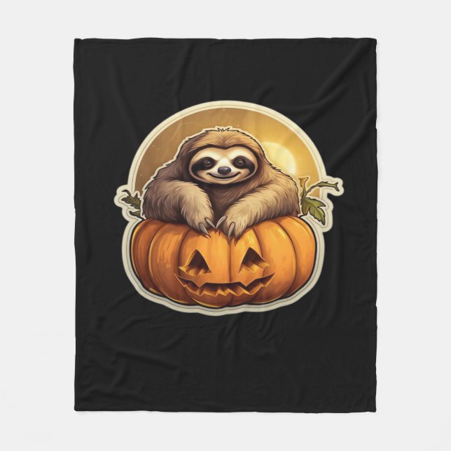 Sloth themed halloween Classic T-Shirt_1 Fleece Blanket (Front)