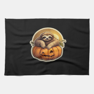 Sloth themed halloween Classic T-Shirt_1 Kitchen Towel