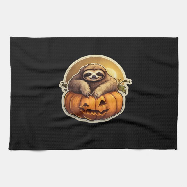 Sloth themed halloween Classic T-Shirt_1 Kitchen Towel (Horizontal)