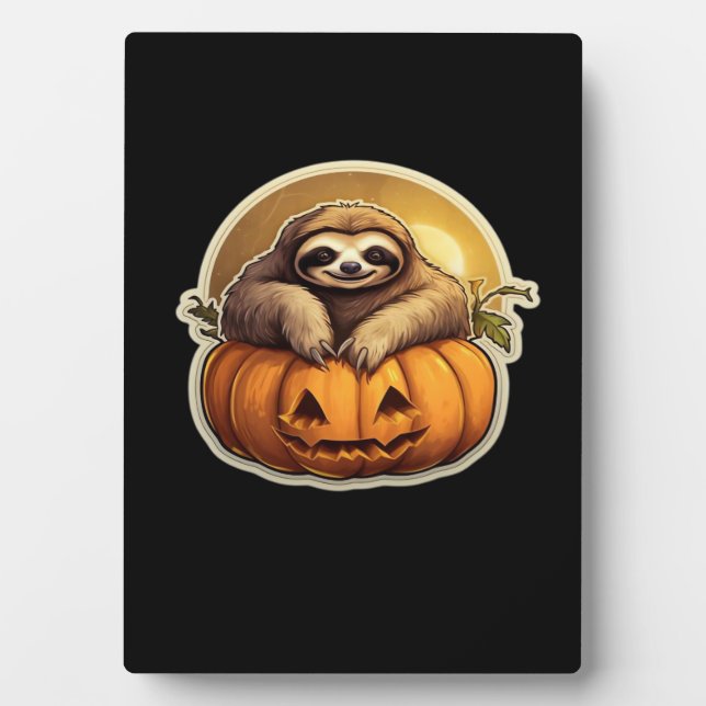 Sloth themed halloween Classic T-Shirt_1 Plaque (Front)